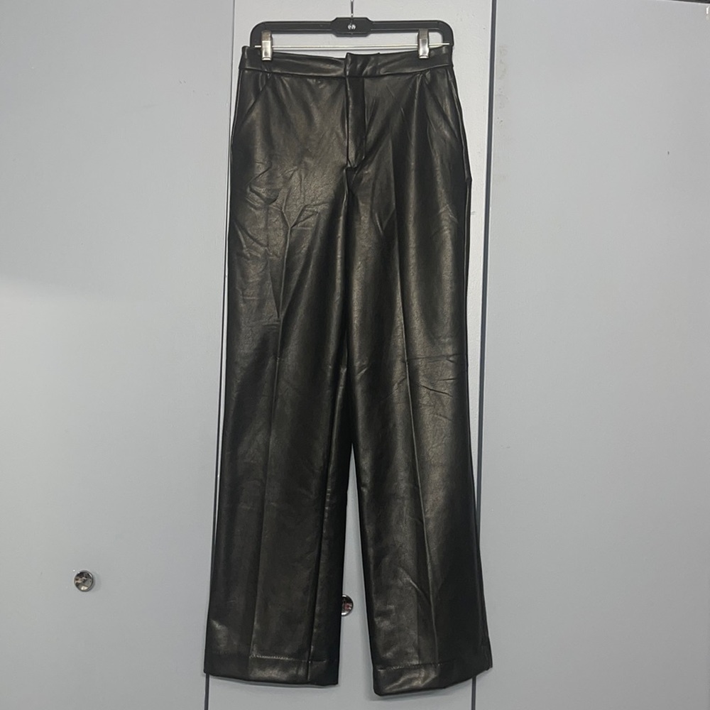 Straight leather pants